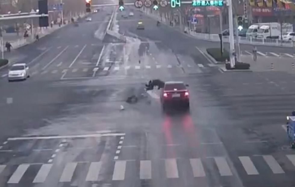 Hit-and-Run Victim Is Motionless in Middle of Intersection. Watch How Others React During Minute That Follows.