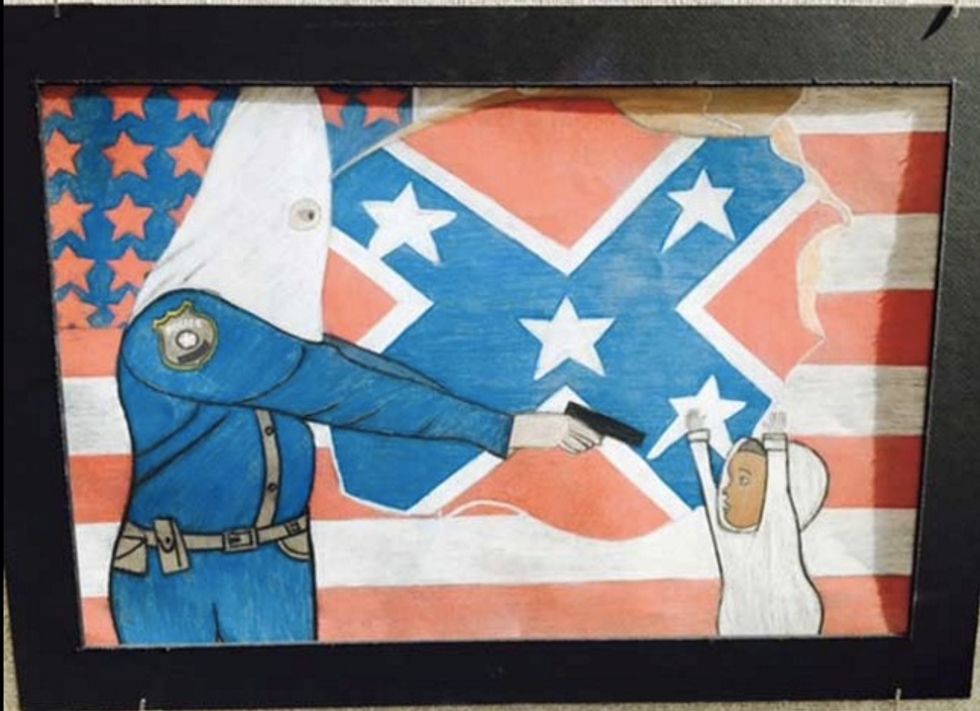 Denver Student Withdraws Painting Depicting Officer in KKK Hood From Art Show Amid Police Criticism 