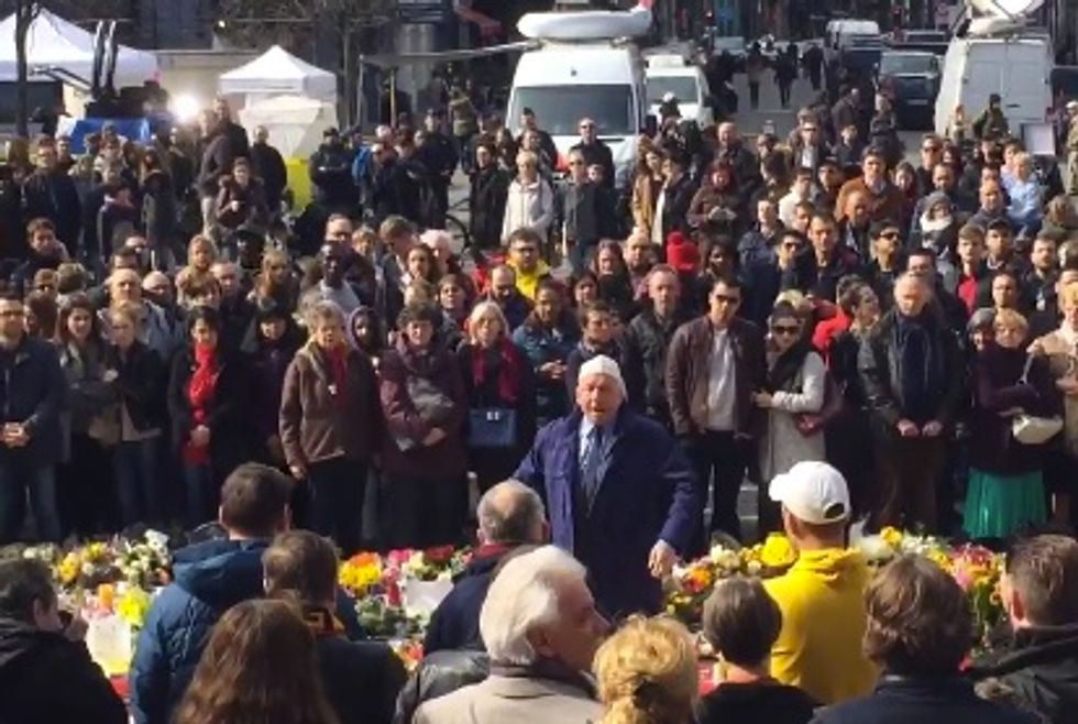 What a Man Started Shouting at Brussels Attack Memorial Prompted Boos All Around