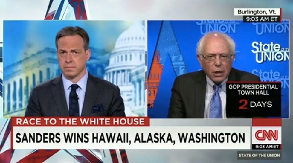 Sanders: 'Superdelegates May Rethink Their Position' in Light of Candidate's Triple Caucus Win