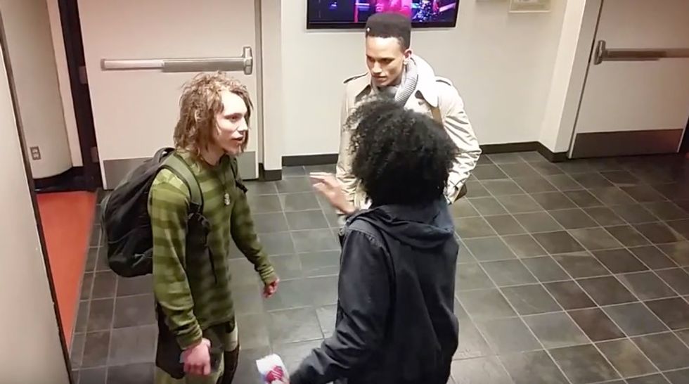 Tense Scene Unfolds When Black Woman Accuses White Student of Cultural Appropriation for Dreadlocks
