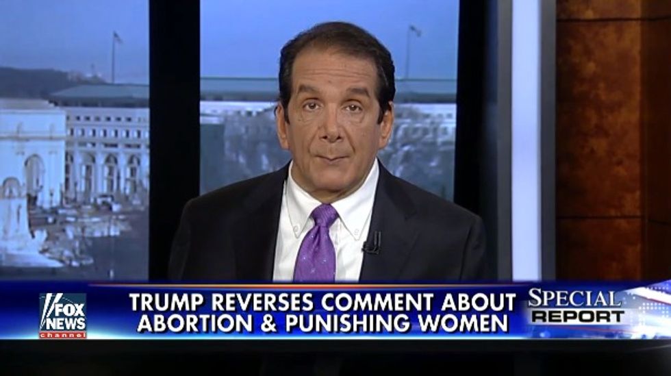 Krauthammer Explains What 'Disturbs' Him About Trump's Abortion Remark: It's 'Not That He Got It Wrong