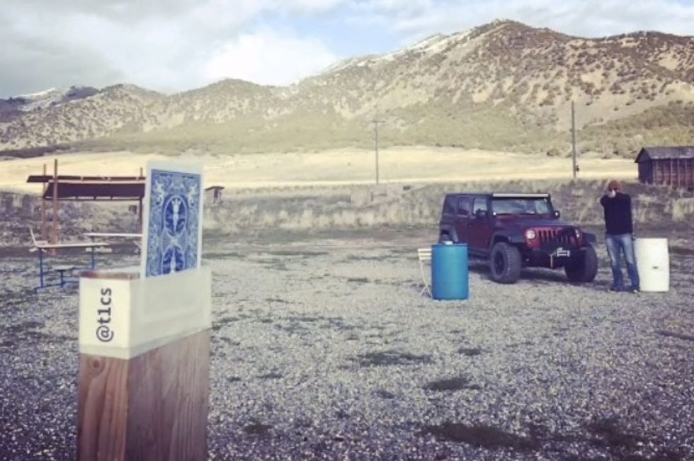Man Goes Into the Desert With a Glock, Sets a Playing Card Down the Range — and Pulls the Trigger
