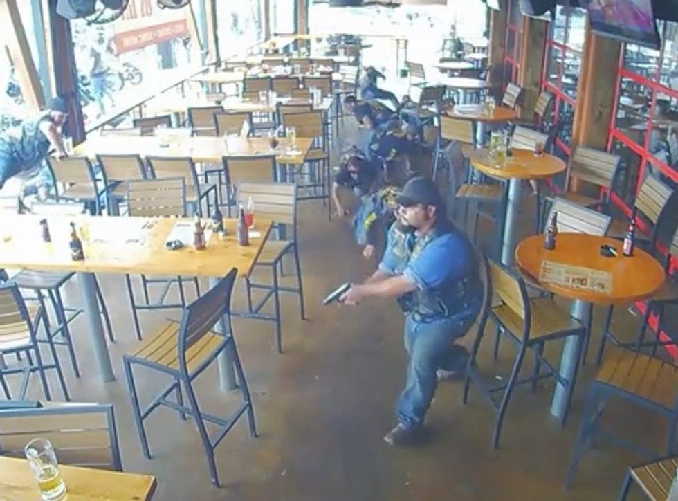Newly Released Video Shows the Terrifying Moment Bullets Start Flying at Twin Peaks Biker Gang Shooting (GRAPHIC)