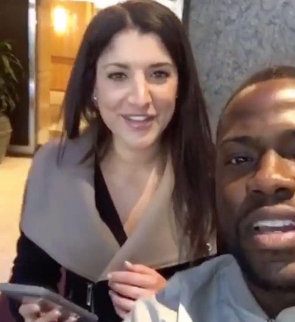 Woman Mistakes Kevin Hart for Another Comedian — and He Rolls With It
