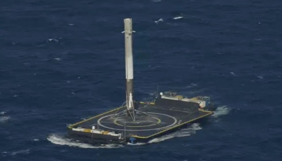 Space X Makes History, Lands Falcon 9 Rocket on Drone Ship in Middle of Ocean for First Time Ever