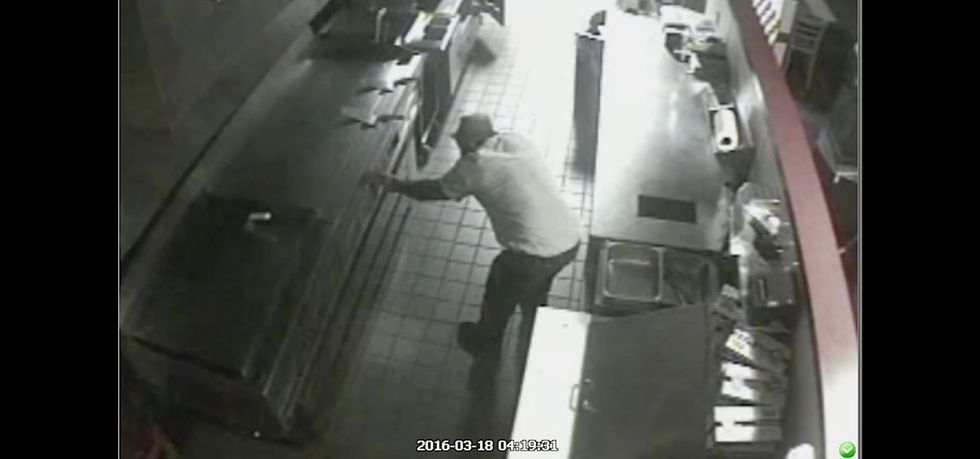 Burglar Breaks Into Five Guys Restaurant — but Watch What He Does After He Sneaks Inside