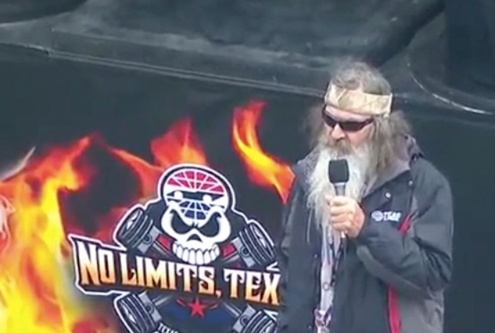 Duck Dynasty' Patriarch Phil Robertson's Impassioned NASCAR Prayer: 'We Got Here Via Bibles and Guns