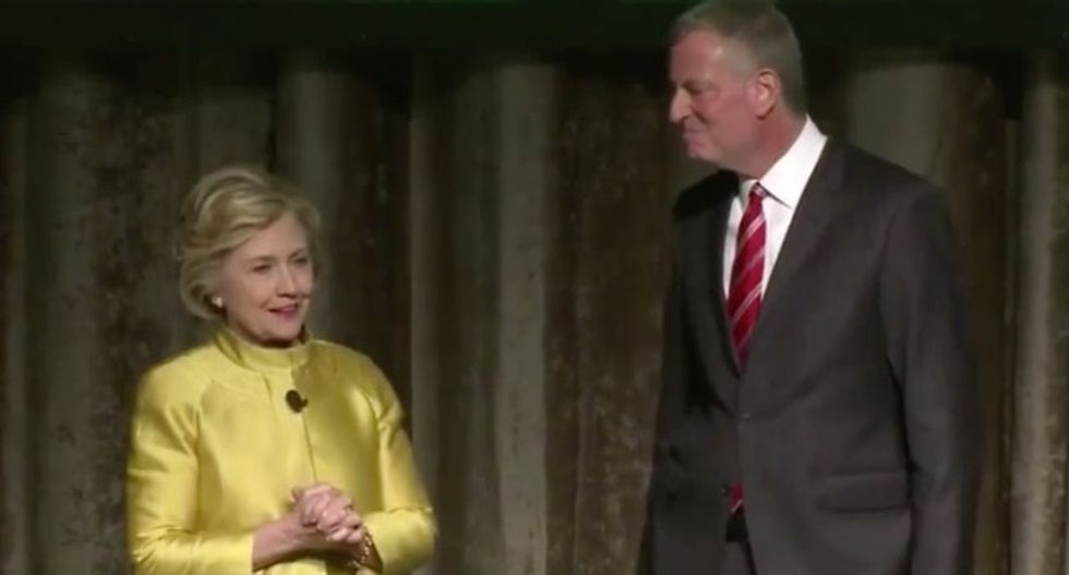 NYC Mayor Bill de Blasio Ignites Controversy After Telling Racially-Tinged Joke With Clinton