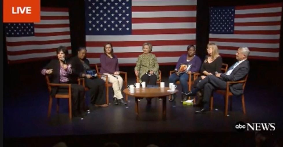 Pay Attention to Clinton's Reaction to Panelist's Claims That Gun Manufacturers Are Making ‘Terrorists’ Out of Americans