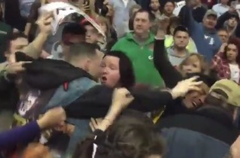After Attacking Protester for Yelling in His Face, Trump Supporter Describes Why He Likes the Candidate — and It's So Profane Most of His Words Are Edited Out
