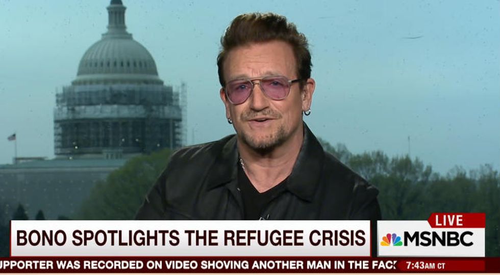 Bono: Syrian Refugee Crisis 'Threatens the Very Existence of Europe