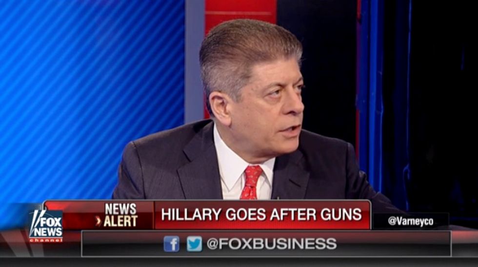 Watch: Judge Napolitano Scolds Clinton Over Her Claim That Most New York Criminals Get Their Guns From Vermont