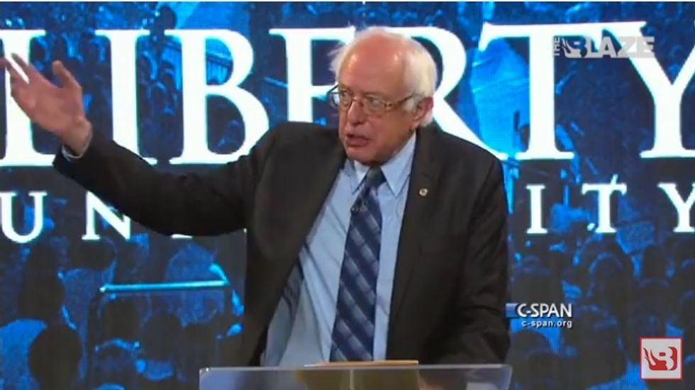 Finger-wagging Maestro Bernie Sanders is music to young liberal ears