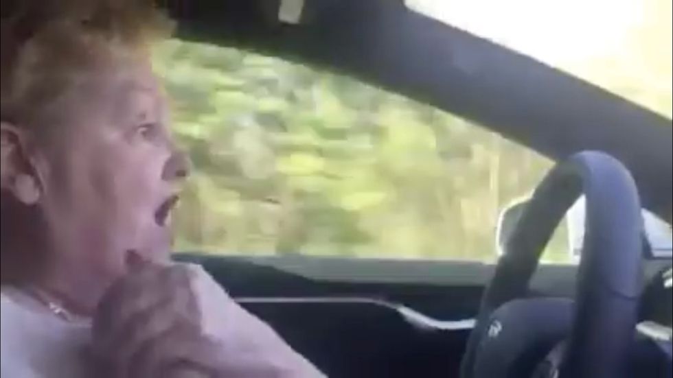 I'm About to Die': Petrified Grandma Absolutely Hates Tesla's Autopilot Feature in Viral Video