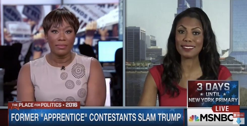 MSNBC Host Confronts Trump Supporter Omarosa Manigault As a 'Woman of Color