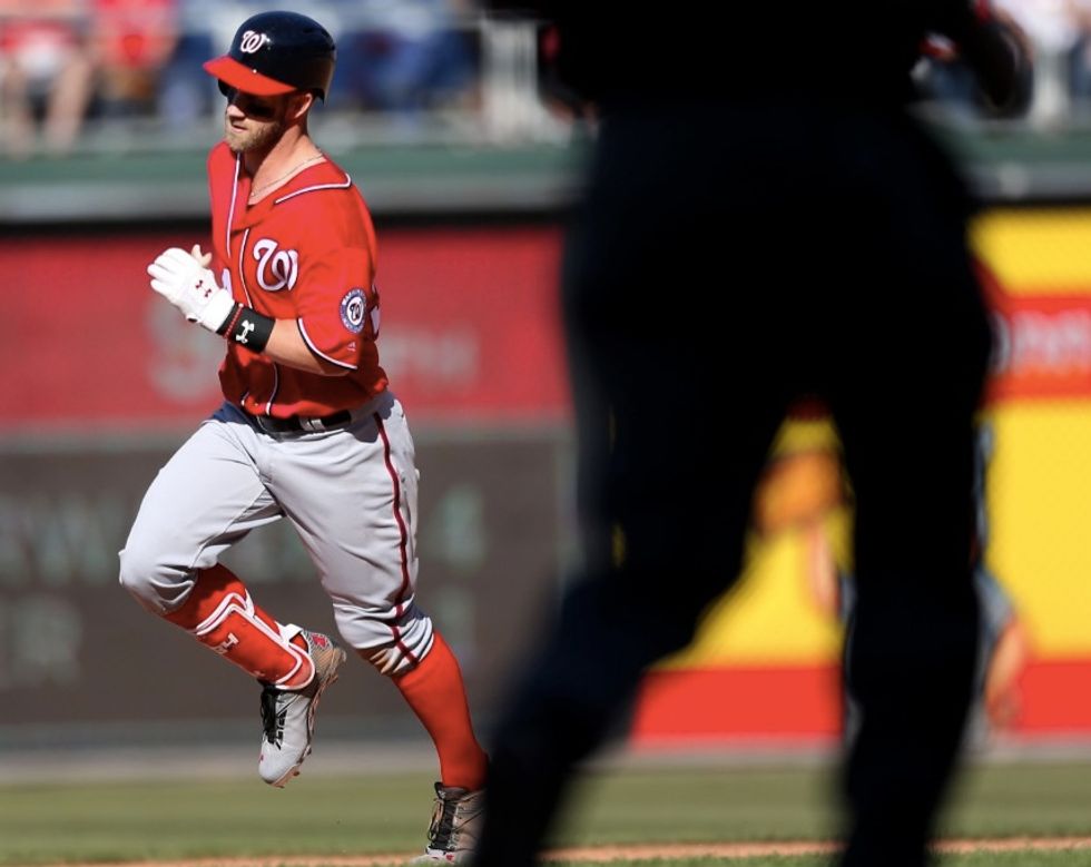 Dramatic Home Run by Washington Nationals Star Bryce Harper Punctuated by Some Bathroom Humor — Literally