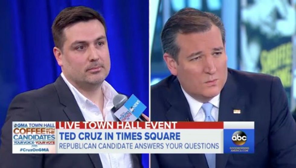 Gay 'Lifelong Republican' Confronts Cruz on How He Will 'Protect Me and My Husband' — Watch the Candidate's Response
