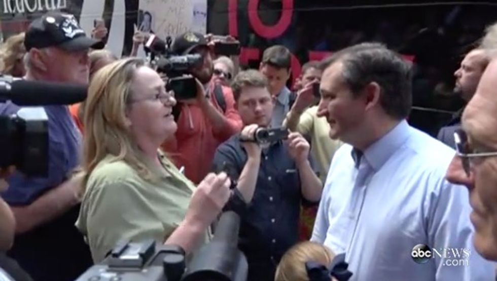 Cruz Confronted by Upset Trump Supporter: ‘How Can You Have Delegates Without a Vote?’