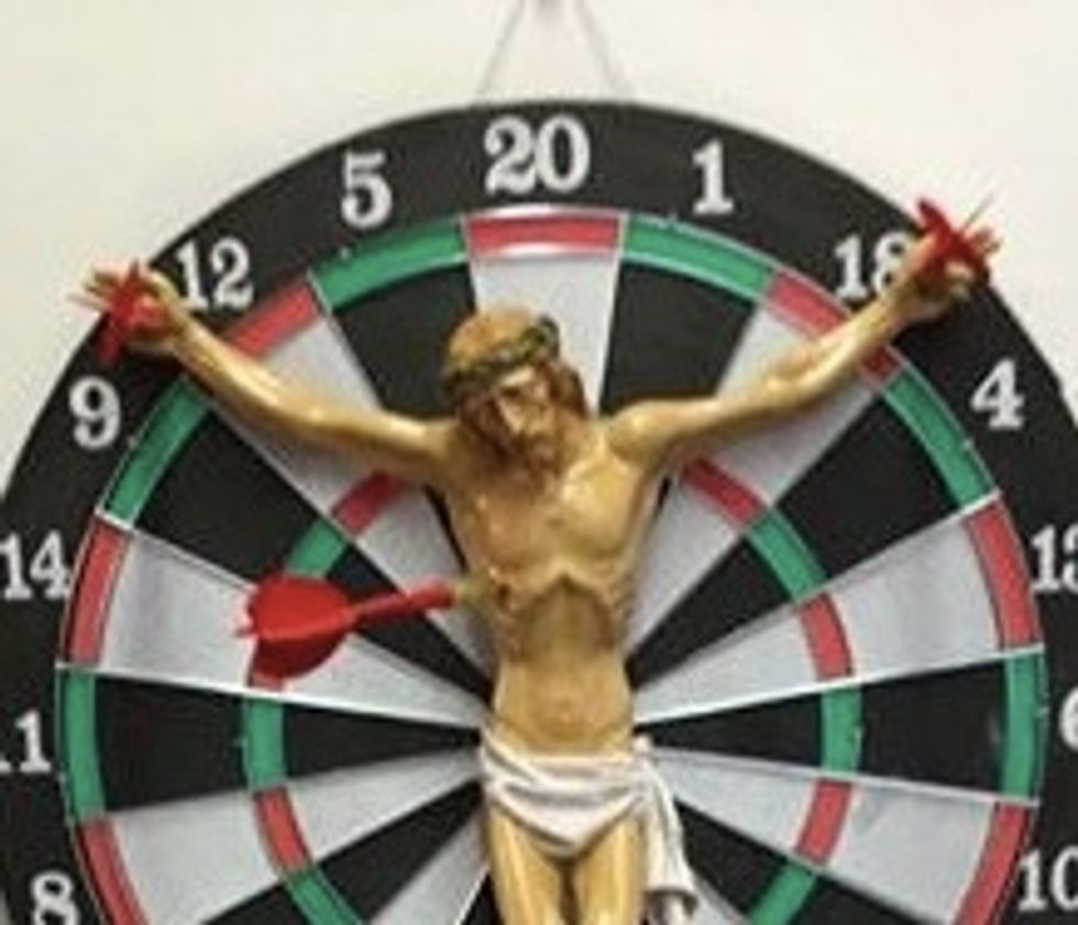 Sickening': Art Piece Featuring 'Jesus Crucified to a Dartboard' Causes Furor at Rutgers University