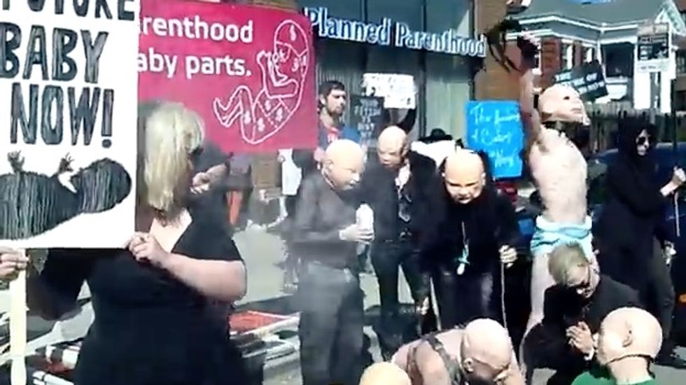 Watch: Satanists Interrupt Pro-Life Protest 