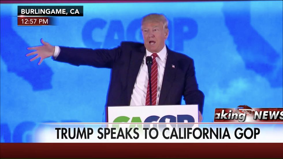 Trump Jokes Getting Past Protesters 'Felt Like I Was Crossing the Border
