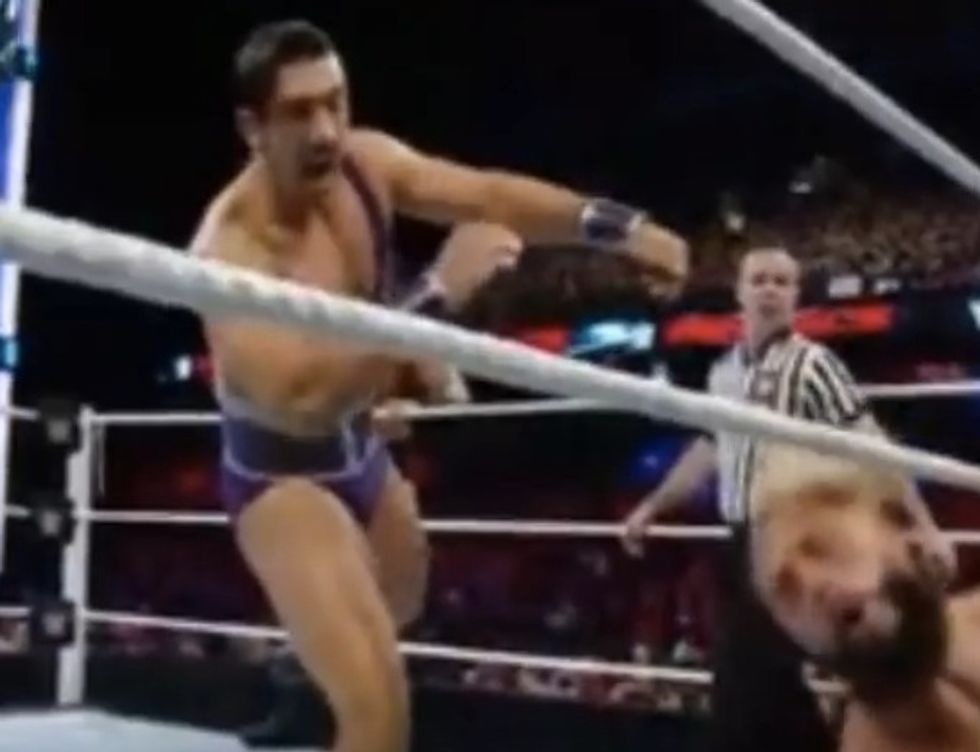 WWE Match Comes to Unscheduled End as Wrestler Enzo Amore Suffers Scary-Looking Injury