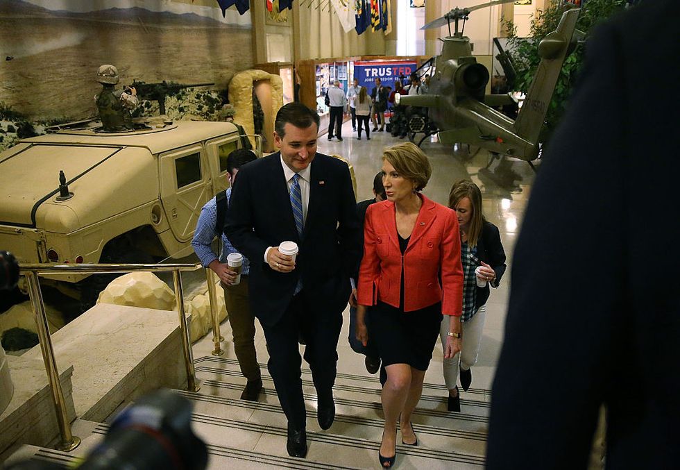 Cruz Accused of ‘Ignoring’ Fiorina After She Does ‘Face-Plant' Off a Stage — but New Video Angle Reveals the Truth