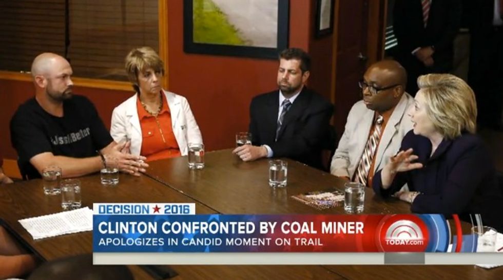 Unemployed Dad Gets Emotional as He Confronts Clinton for Vowing to ‘Put a Lot of Coal Miners…Out of Business’