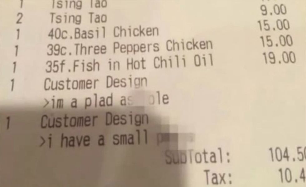 Restaurant Server Leaves Lewd Words on Check About Diners, Gets Called Out at Table — but Manager's Reaction Might Be Even Worse