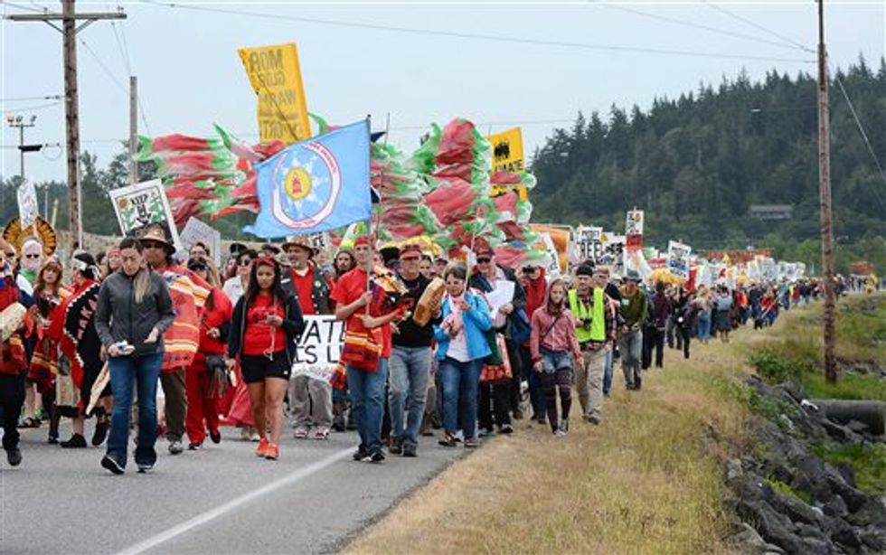 Police Arrest 52 Climate Change Activists in Washington Railroad Protest