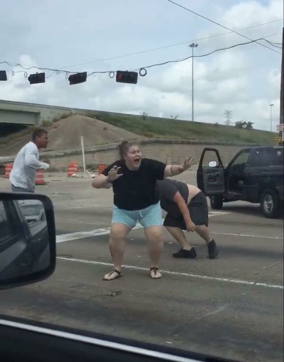 All-Out Brawl Erupts in Middle of Houston Street — and Watch What Happens Just When It Seems to Be Over