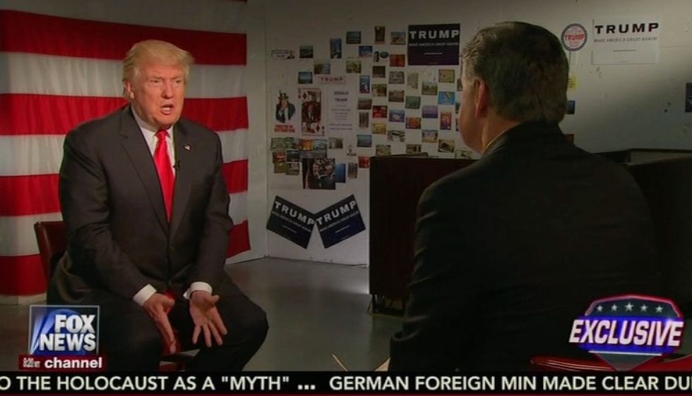 Trump Raises Bill Clinton 'Rape' Allegation During 'Hannity' Interview