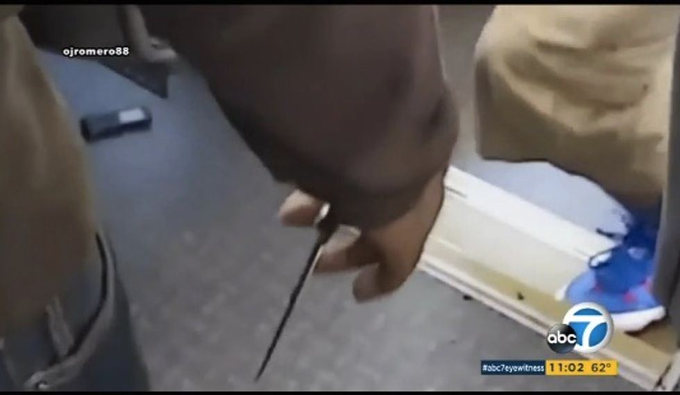 This is L.A.': Passengers Wrestle Knife From Drunk Out-of-Towners on Metro Bus