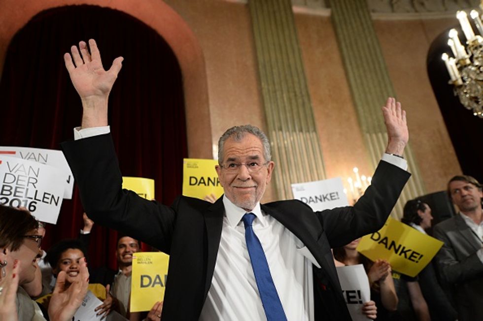 Austria Interior Minister Says Left-Leaning Candidate Has Narrowly Defeated Right-Wing Candidate in Country's Presidential Election 