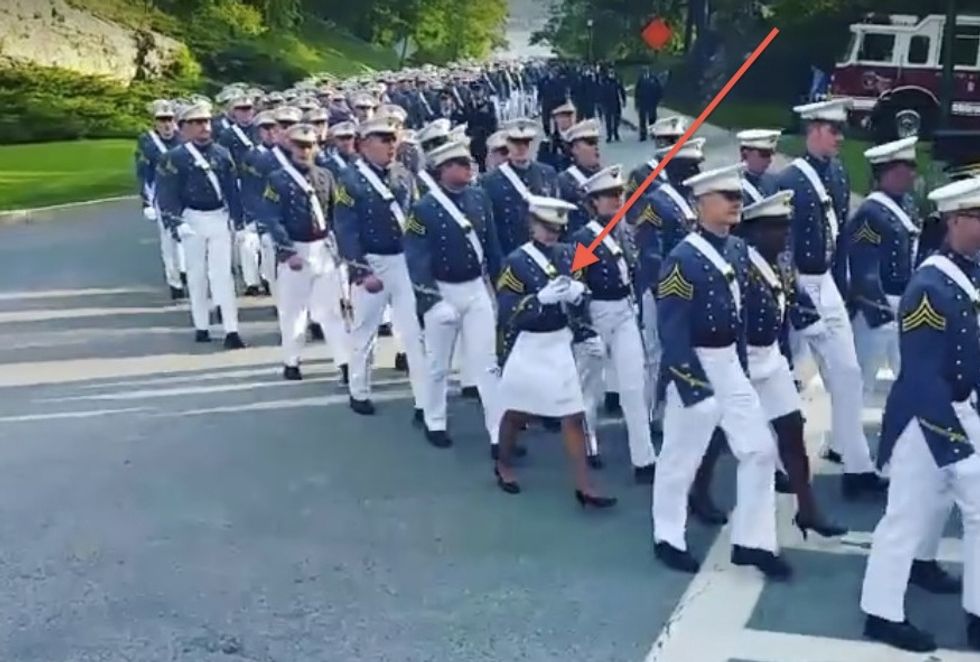 'Way to Show Discipline at West Point': Cadet Blasted After Video Shows Her Marching to Graduation — but Focused on Something Else Entirely