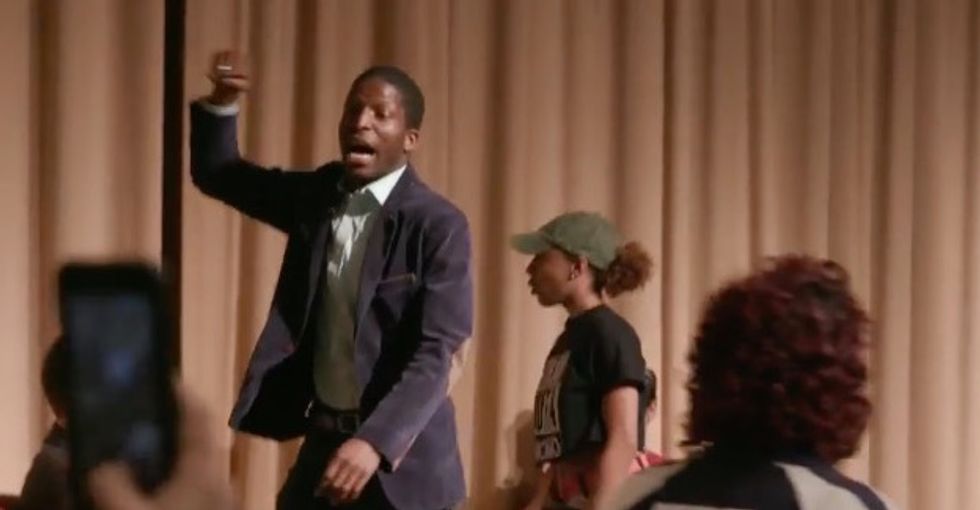 Watch Moment BLM Protesters Interrupt Milo Yiannopoulos Event — and See How Security Responds