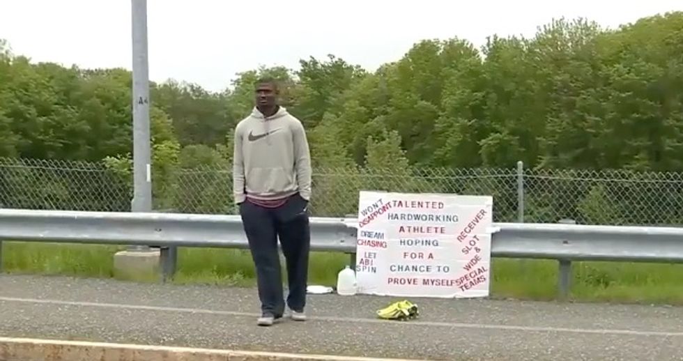 NFL Hopeful Stands Outside Patriots' Stadium Seven Hours a Day, Every Day, Hoping for a Shot