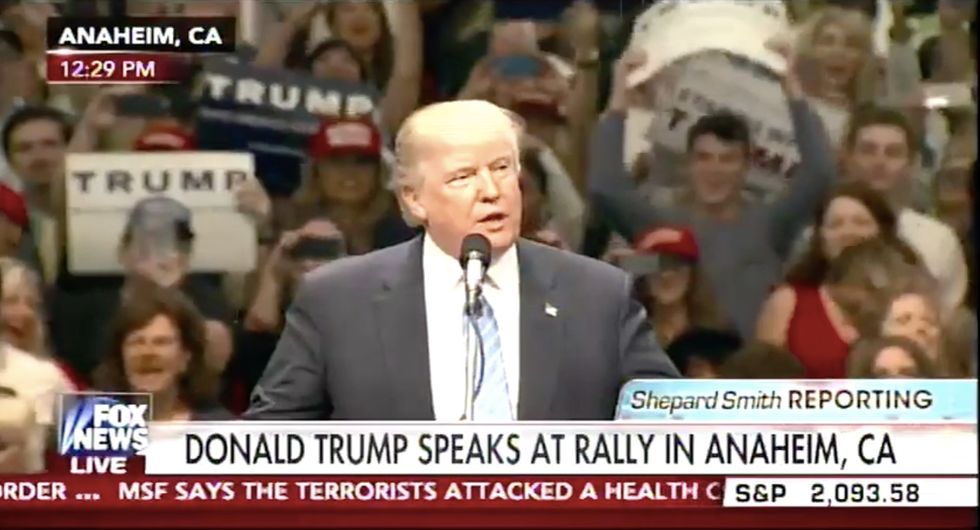 See What Trump Did When He Was Reportedly Told He Didn't Have Enough Time for the National Anthem At His Rally