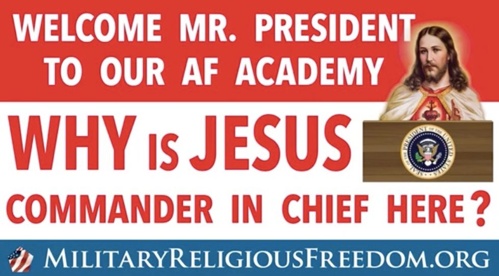 Military Activist Group Unveils Billboard With Controversial 'Jesus' Message — and It's Addressed to Obama