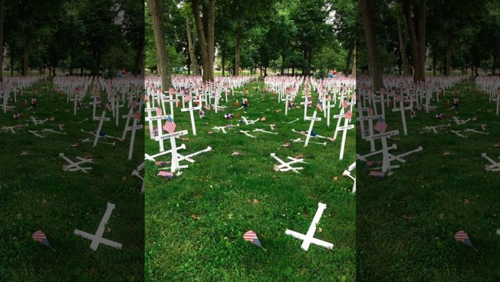 Totally Unacceptable': Driver Plows Through Kentucky Memorial Cross Display