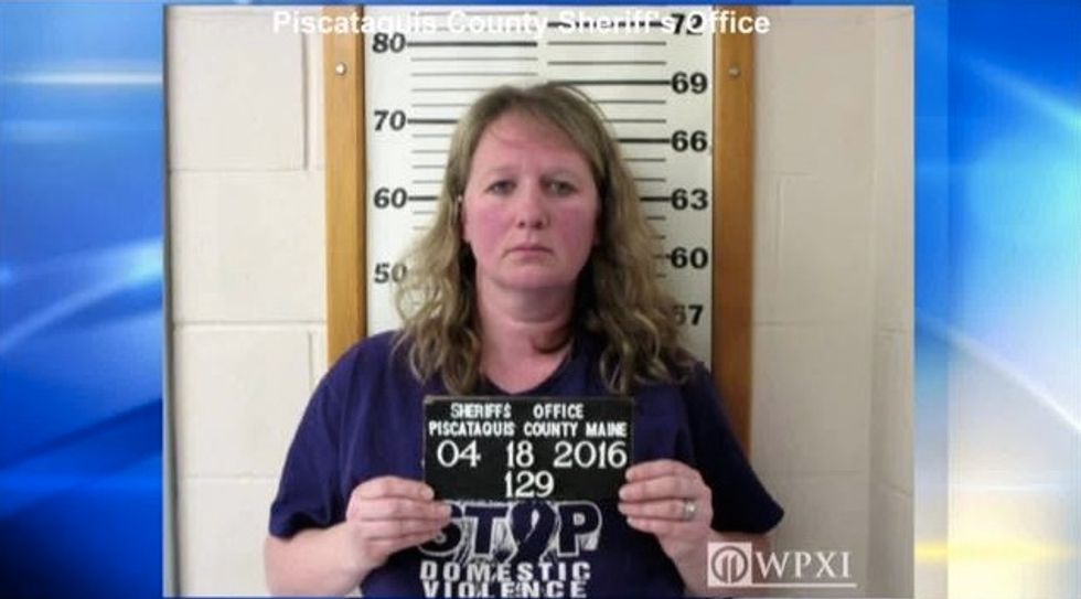 The Most Ironic Mugshot Ever? Woman Accused of Firing Gun at Husband Arrested Wearing 'Stop Domestic Violence' Shirt