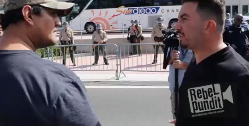 Watch How Hispanic Trump Supporters Respond When They're Purportedly Harassed by Angry Anti-Trump Protesters