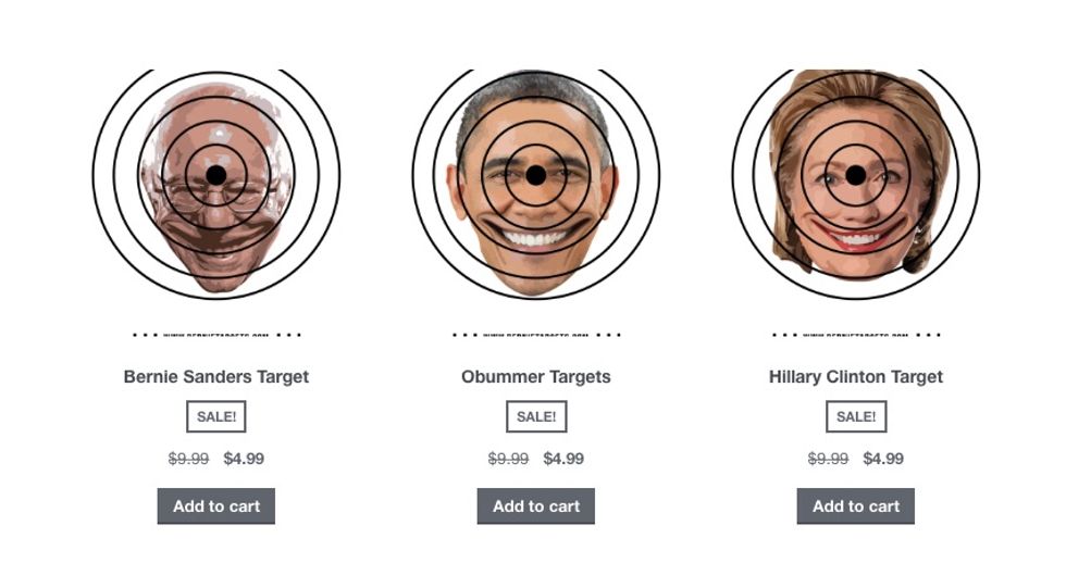 Obama, Clinton and Sanders Shooting Targets for Sale at 'Muslim-Free' Gun Store 