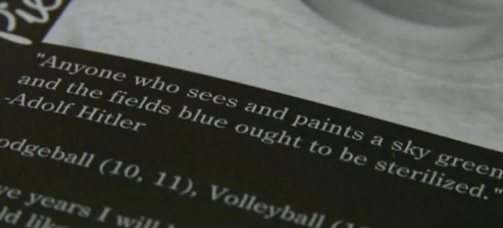 Maine High School Yearbook Includes Quote From Adolf Hitler