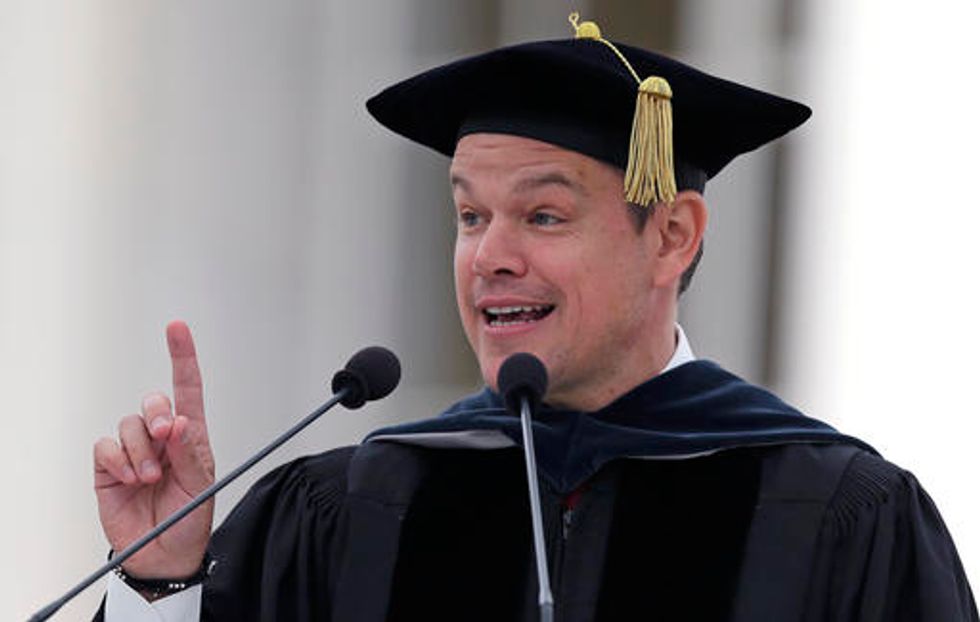 Matt Damon Praises Elizabeth Warren, Mocks Trump in Politically Charged Commencement Speech at MIT