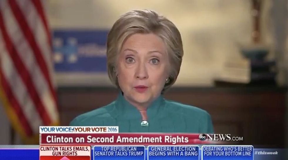 Here’s How Clinton Answered When Asked if the Right to Bear Arms Is a Constitutional Right