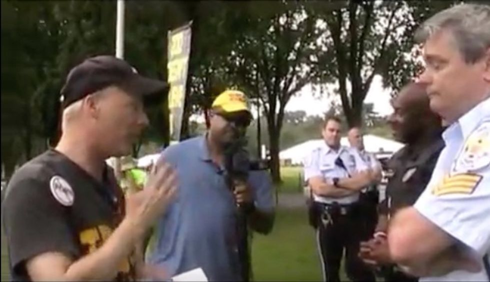 Christian Street Preachers Clash With Cops, Claim They Were 'Unlawfully Being Removed' From Atheists' Reason Rally
