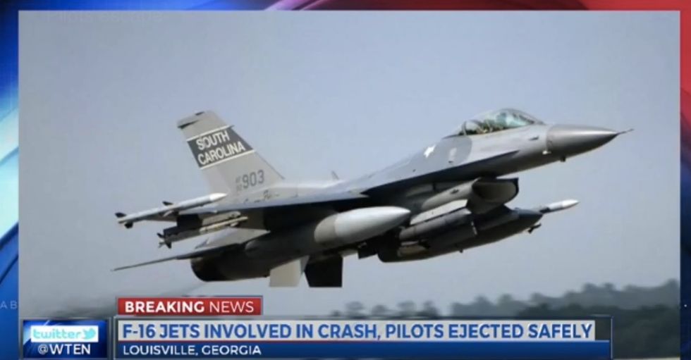 Two Air National Guard Pilots Eject After Midair Collision