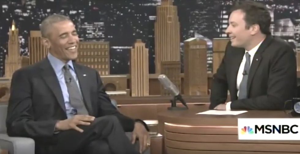Obama Is Asked by Jimmy Fallon if He Thinks Republicans Are Happy With Trump as Presumptive GOP Nominee. Obama's Answer Gets Big Laughs.